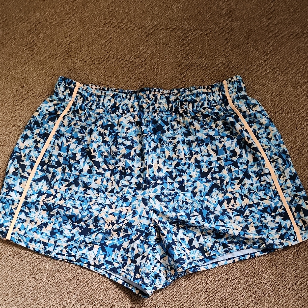 Xersion Women's Geometric Blue Athletic Shorts